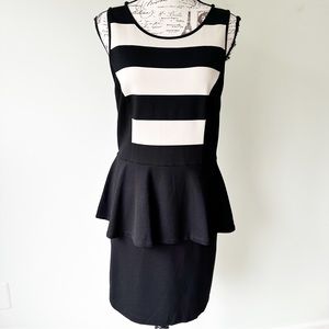 NWT black and white color block sleeveless Kenzie dress L